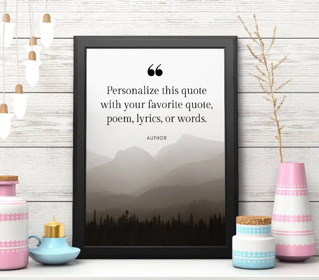 Custom Quote Template for printable wall art