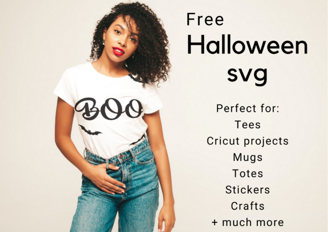 Free Halloween Boo SVG for crafts