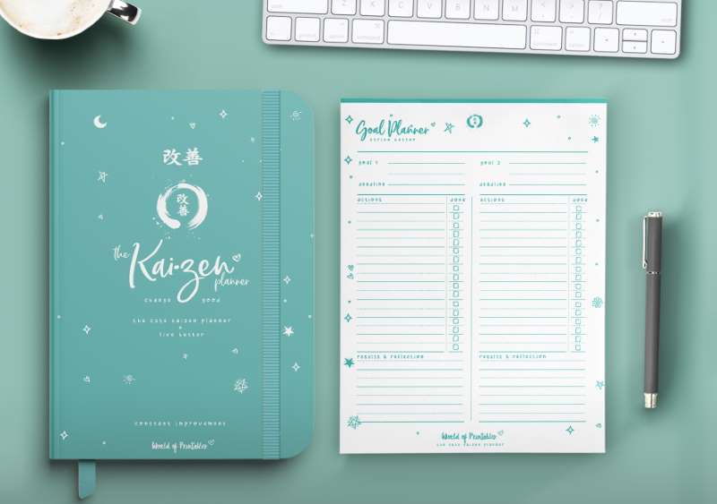 The Cute Kaizen Planner in aqua