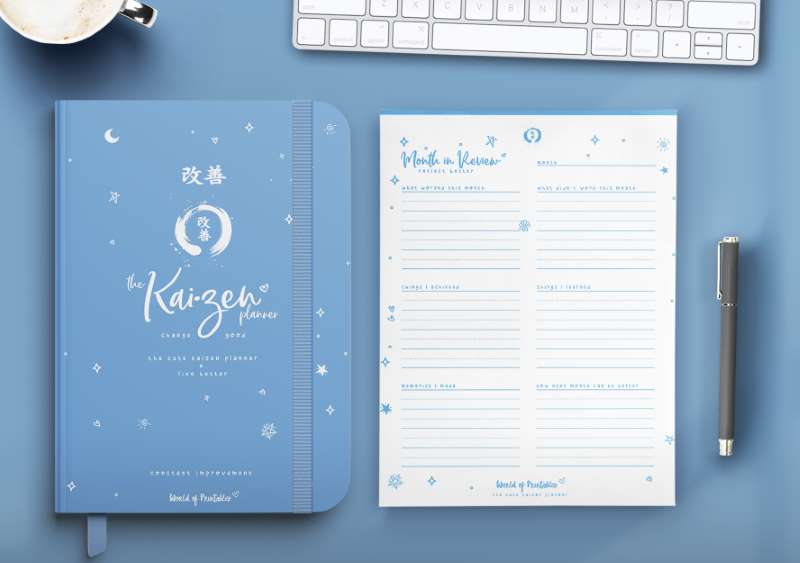 The Cute Kaizen Planner in blue