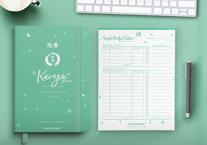 The Cute Kaizen Planner in green