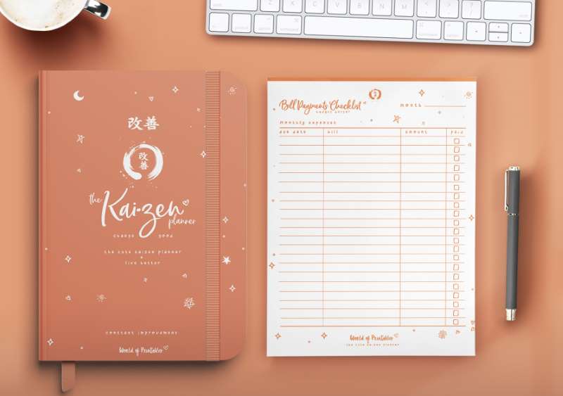 The Cute Kaizen Planner in orange