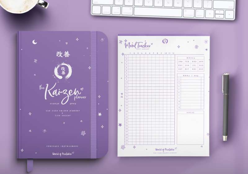 The Cute Kaizen Planner in purple