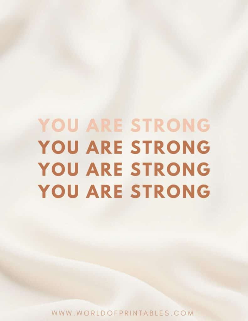 You Are Strong Inspirational Quote