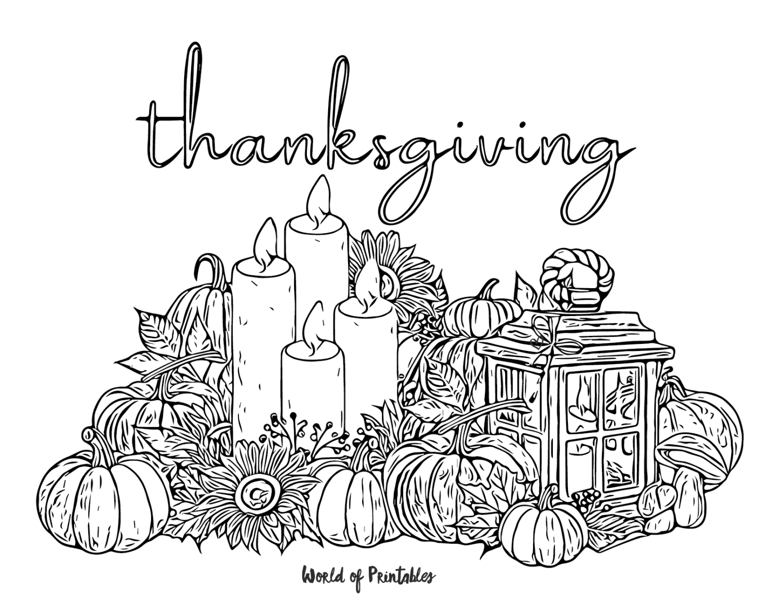 100 Best Free Thanksgiving Coloring Pages World of Printables