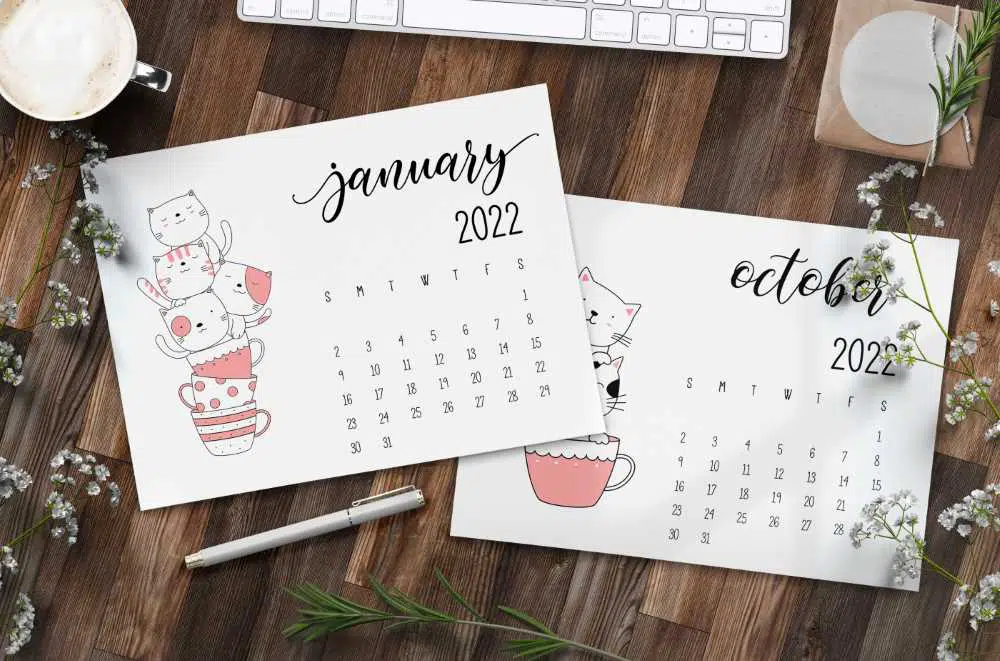 Free Kitten Calendar 2022 Printables for 2022