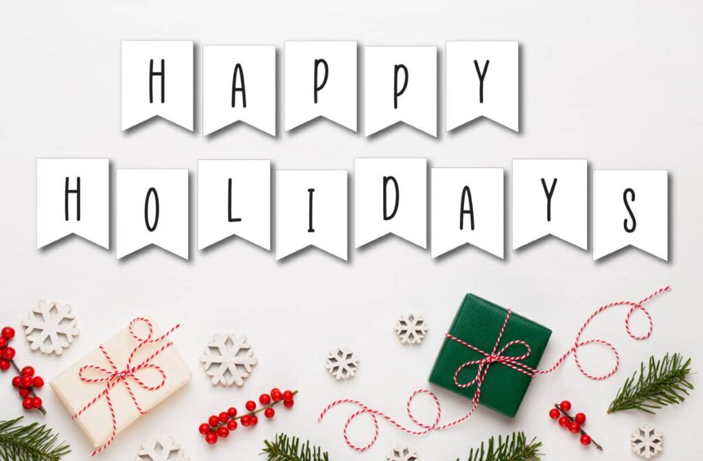 Happy Holidays Simple Christmas Banner