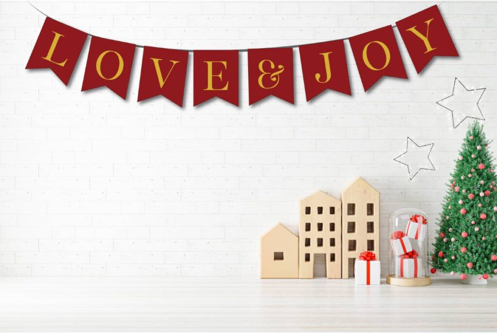 Love And Joy Christmas Banner