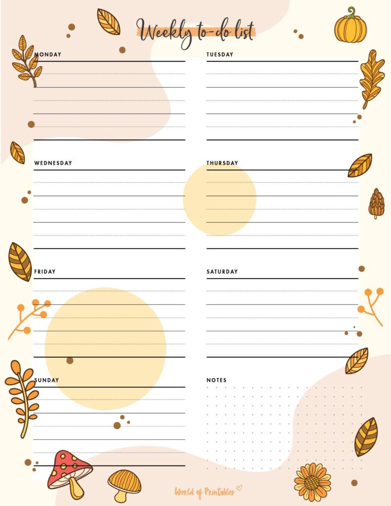 Thanksgiving Planner Weekly To Do List