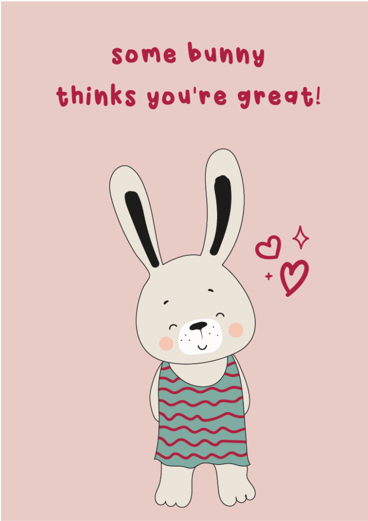Bunny Valentines Card