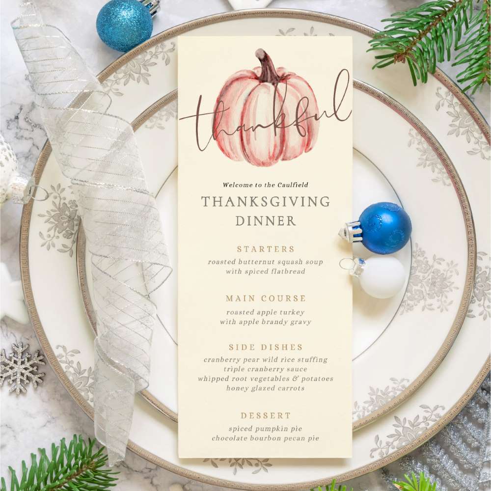 Canva Thanksgiving Menu Template