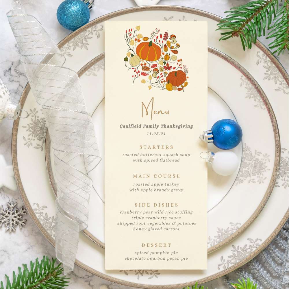 Canva Thanksgiving Menu