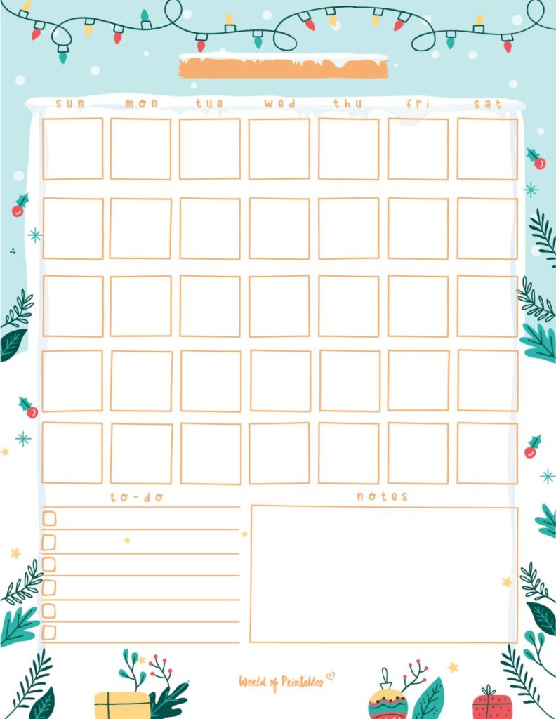 Christmas Planner_Undated Calendar