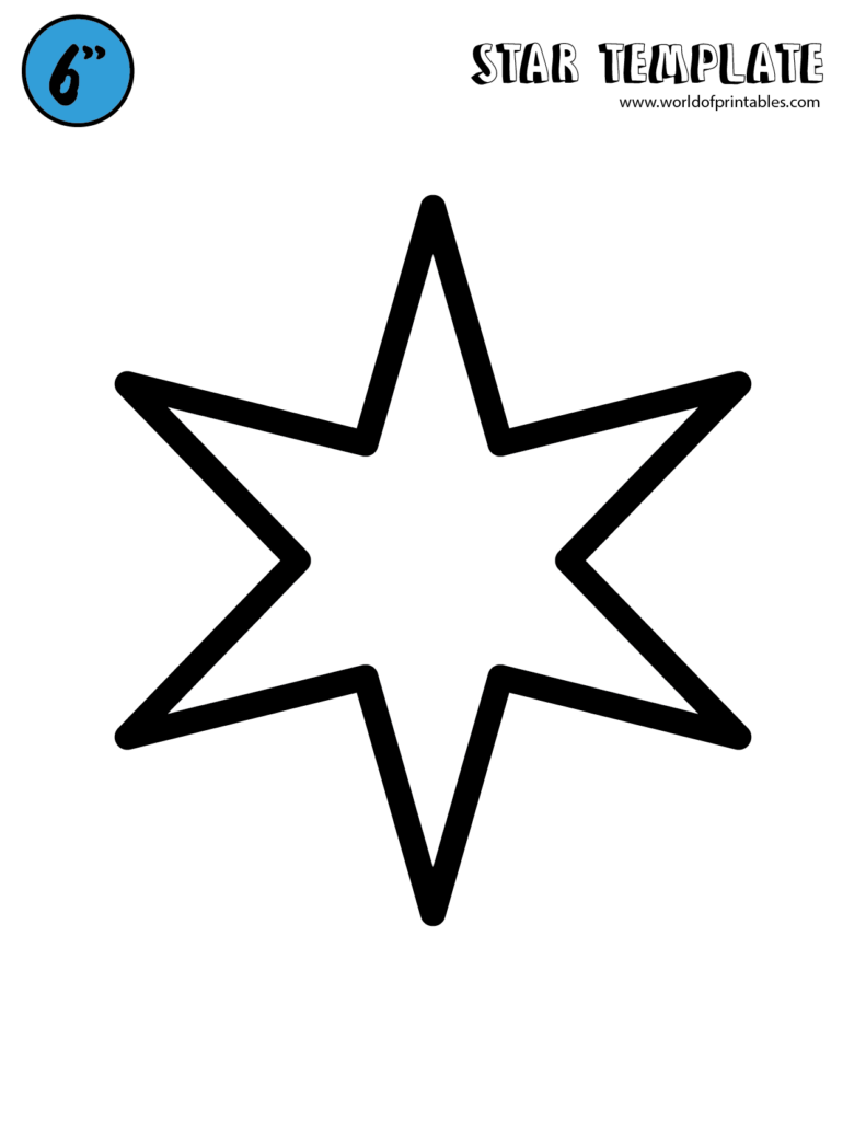 Christmas Star Template 6 Inch