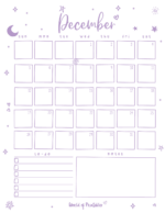 Free Cute December Calendar & Planner Printable Set - World of Printables