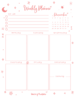 Free Cute December Calendar & Planner Printable Set - World of Printables
