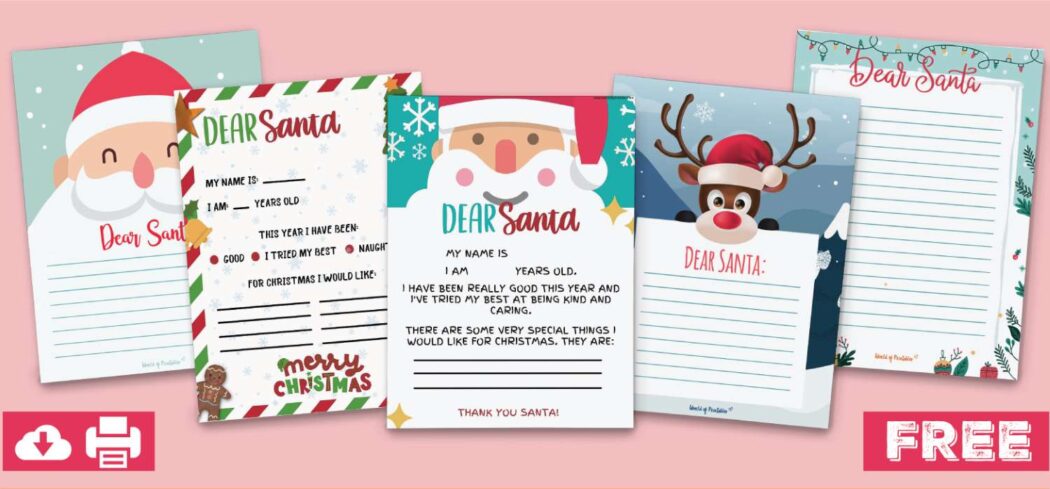 20+ Free Printable Letter to Santa Templates - World of Printables