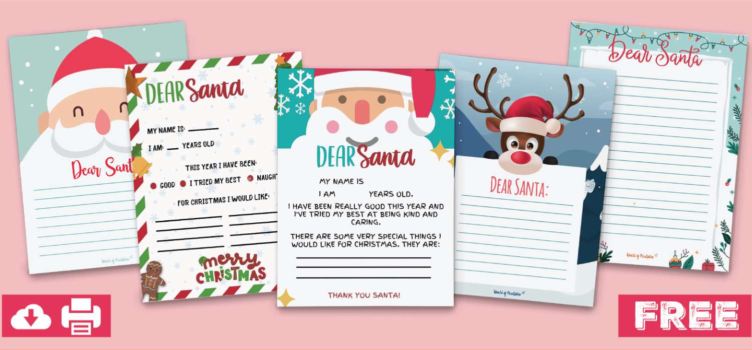 dear santa letters kids