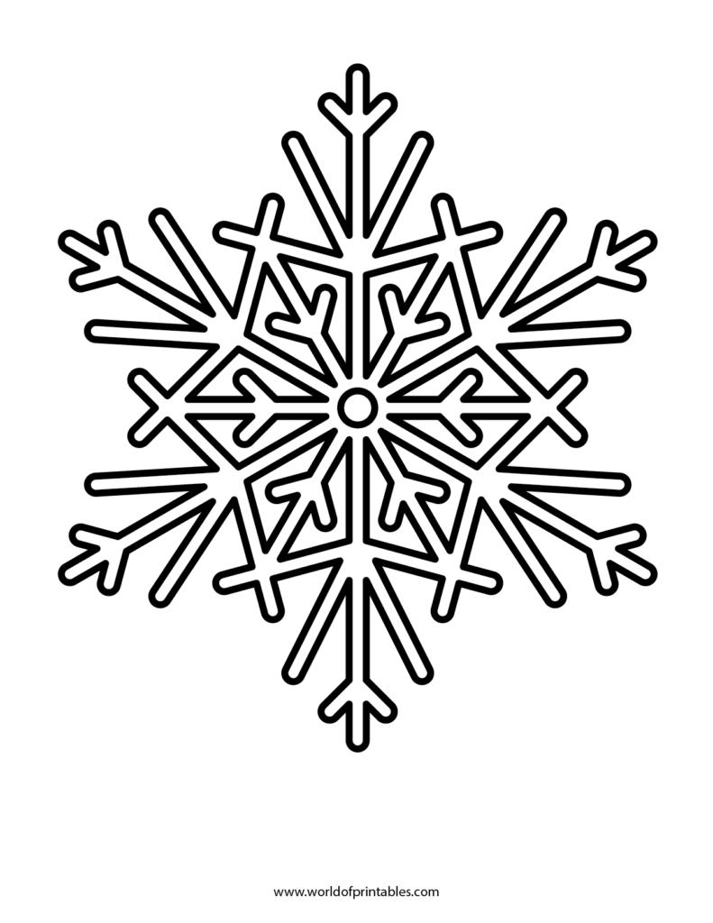 Free Printable Snowflake Shape Template
