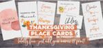 Thanksgiving Place Cards | Free Printables - Just Customize &amp; Print!