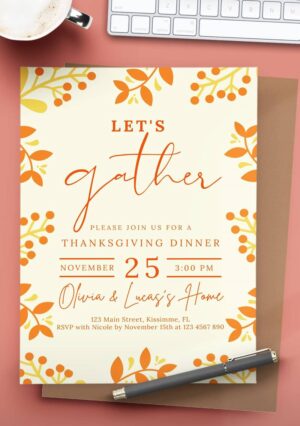 Thanksgiving Invitations - Customize &amp; Print For Free - World of Printables