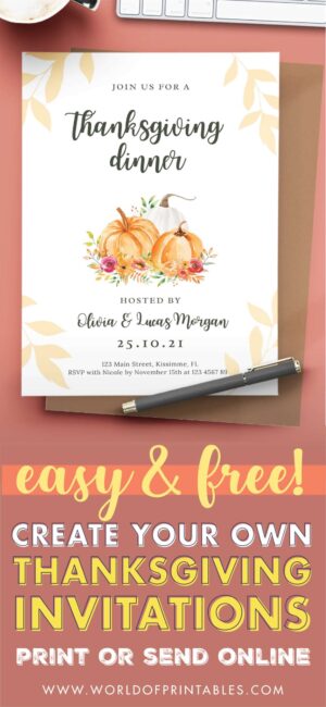 Free Thanksgiving Invitation Templates