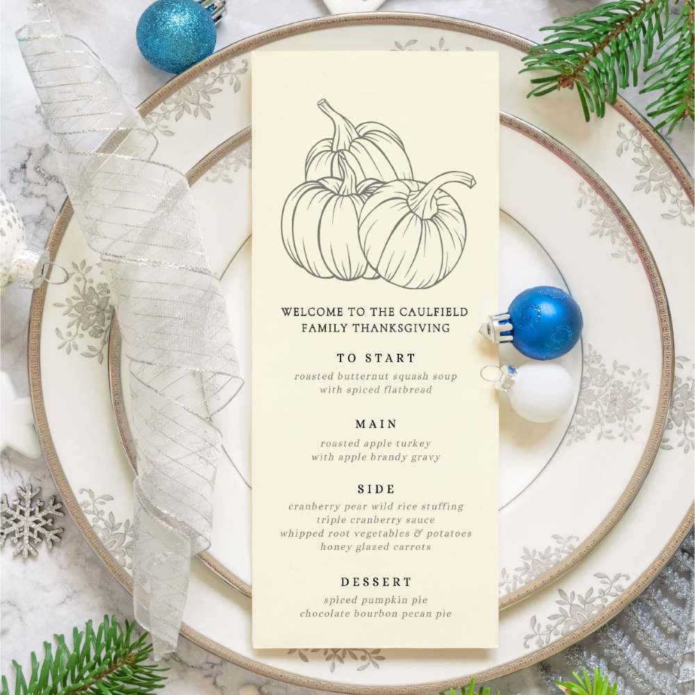 Handrawn Thanksgiving Menu Template