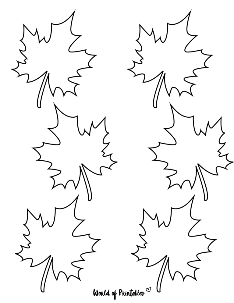 37 Printable Leaf Templates Outlines Shapes (Free) World of Printables