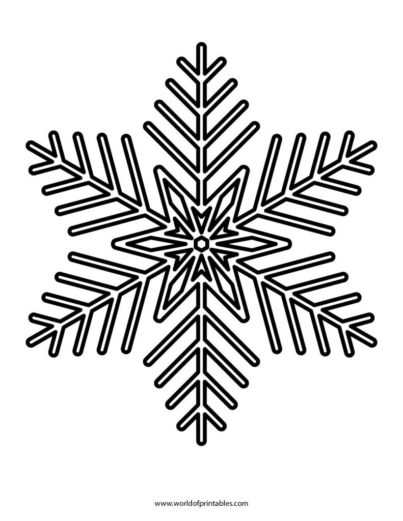 Pretty Snowflake Christmas Template