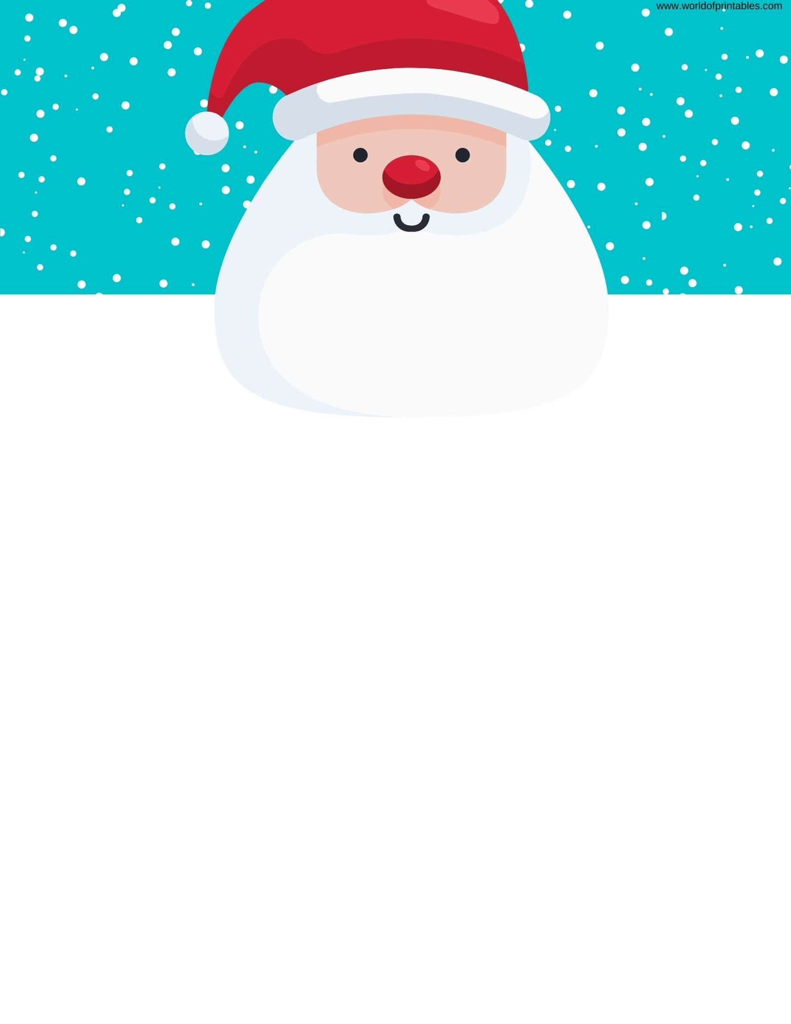 santa claus template cut out