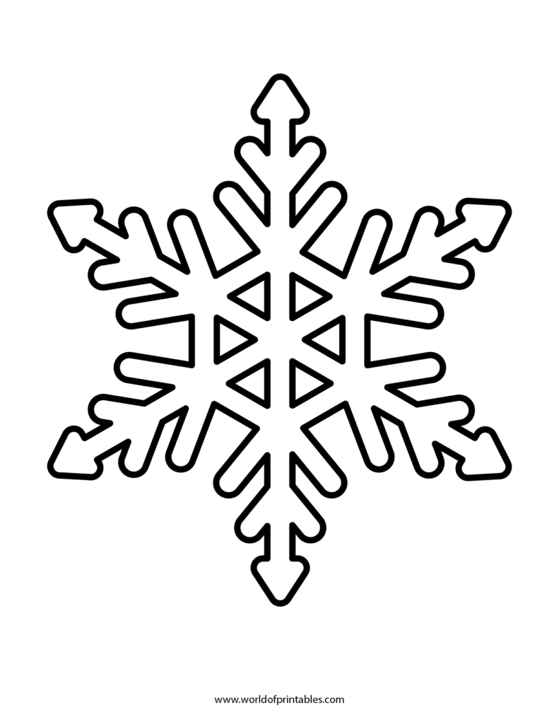 Printable Snowflake Template