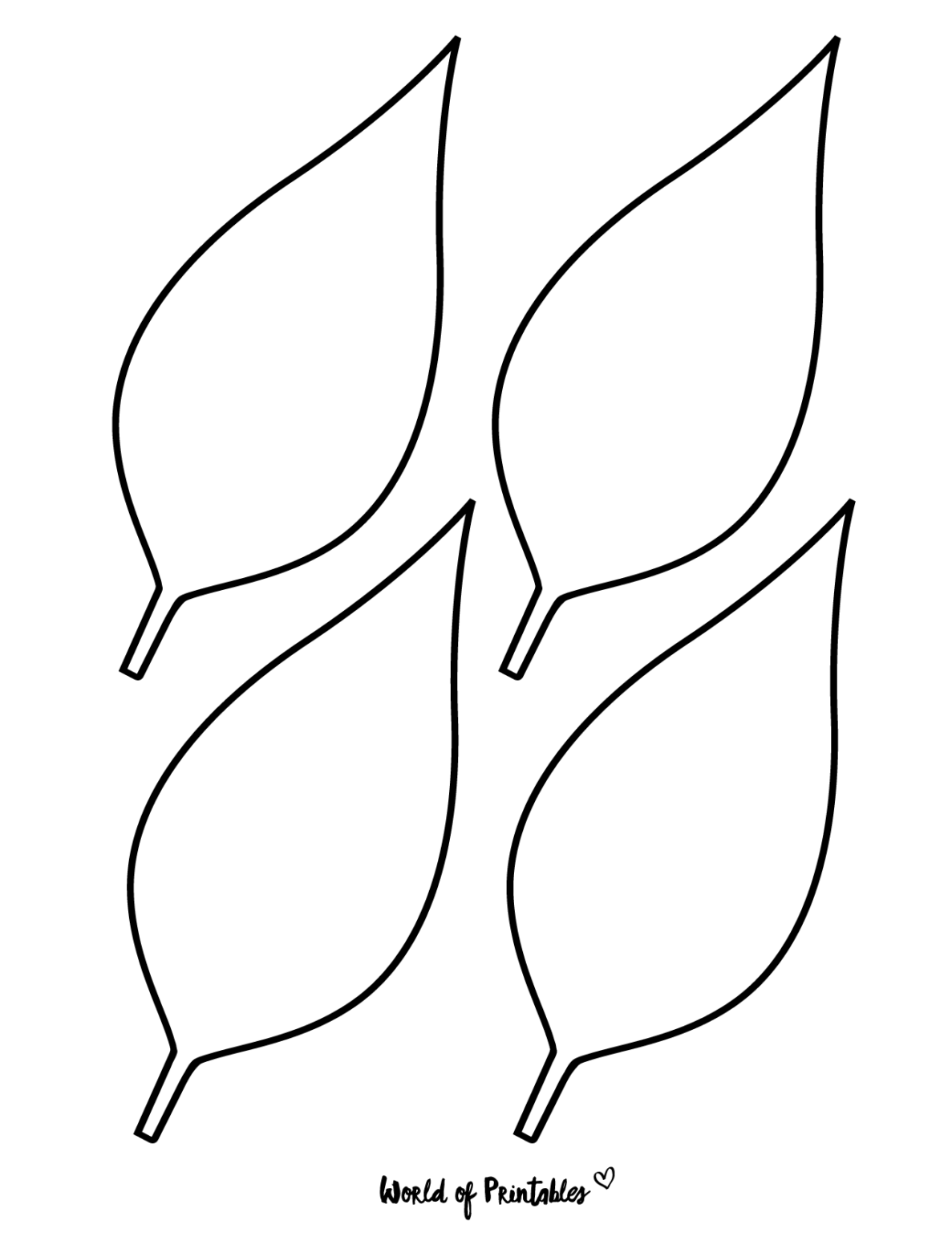 Printable Small Leaves Templates