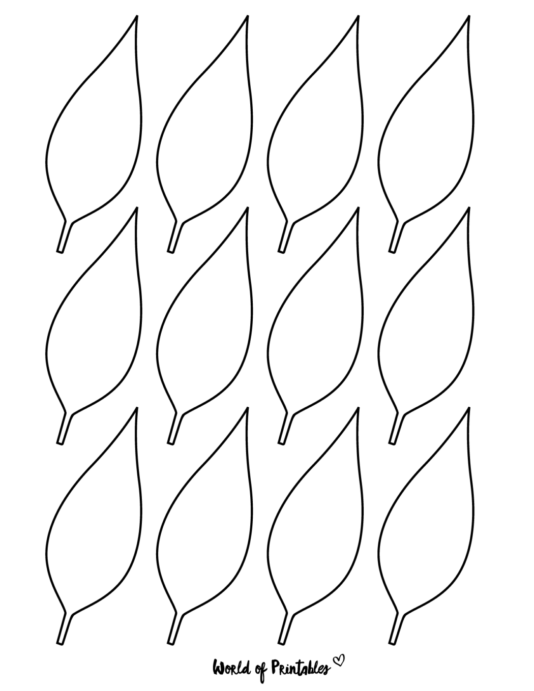 37 Printable Leaf Templates, Outlines & Shapes (Free) World of Printables