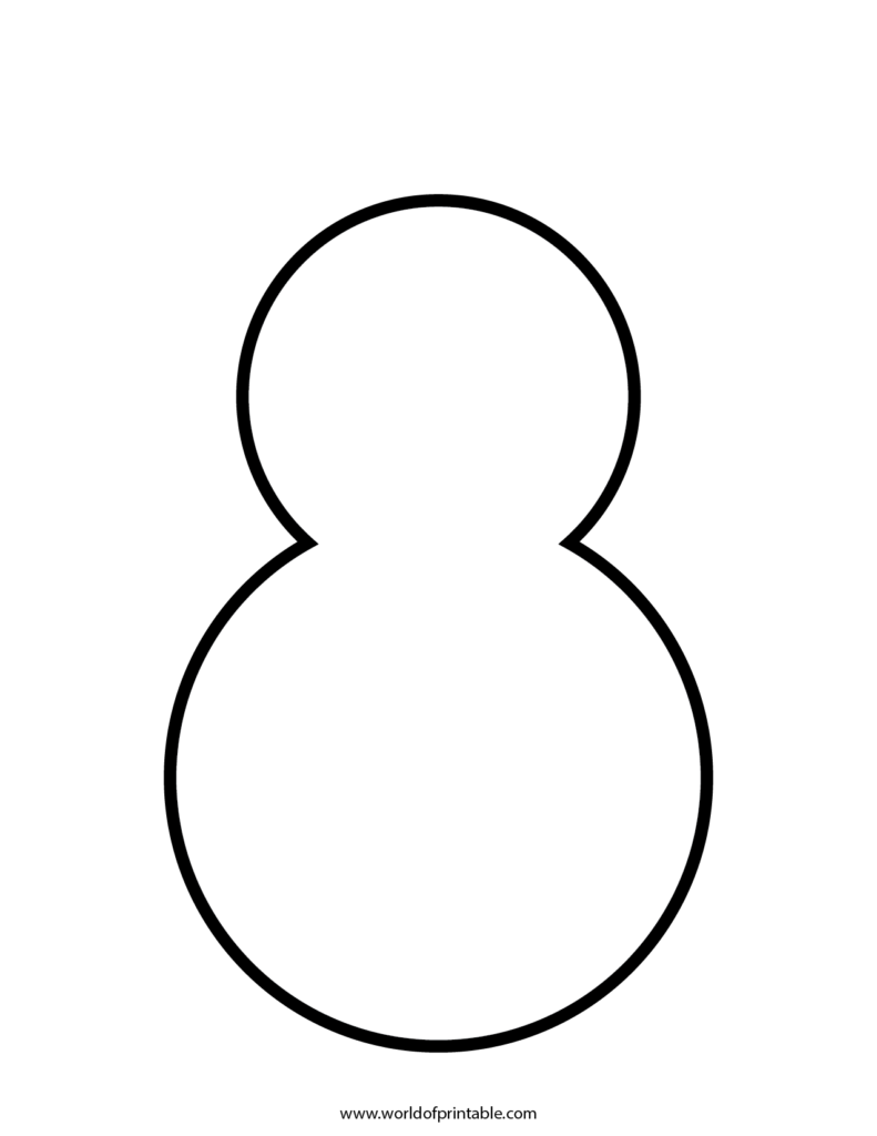 Simple Snowman Christmas Template