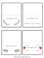 Thanksgiving Place Cards | Free Printables - Just Customize &amp; Print!