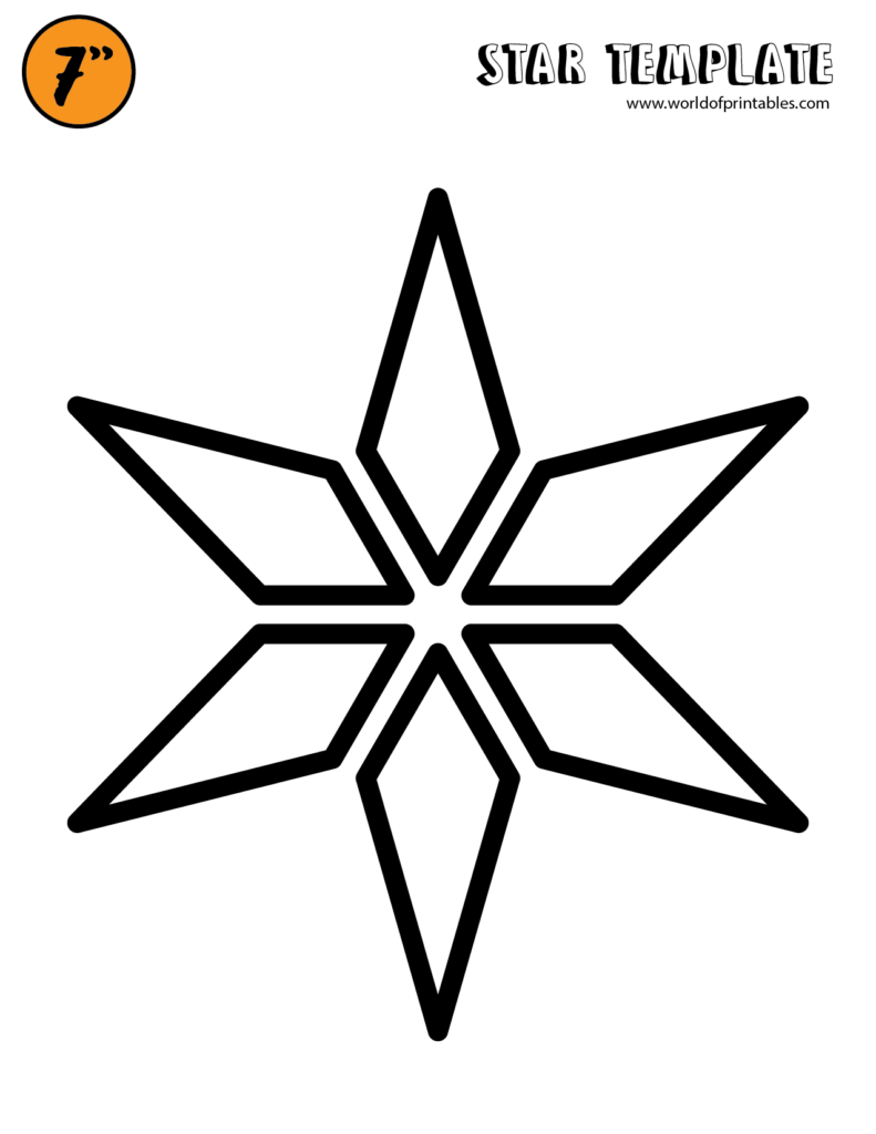 Snowflake Star Template 7 Inch