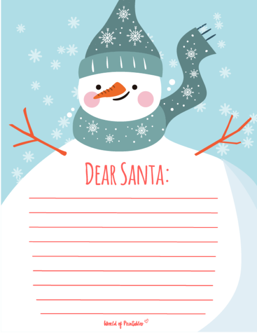 20+ Free Printable Letter to Santa Templates - World of Printables