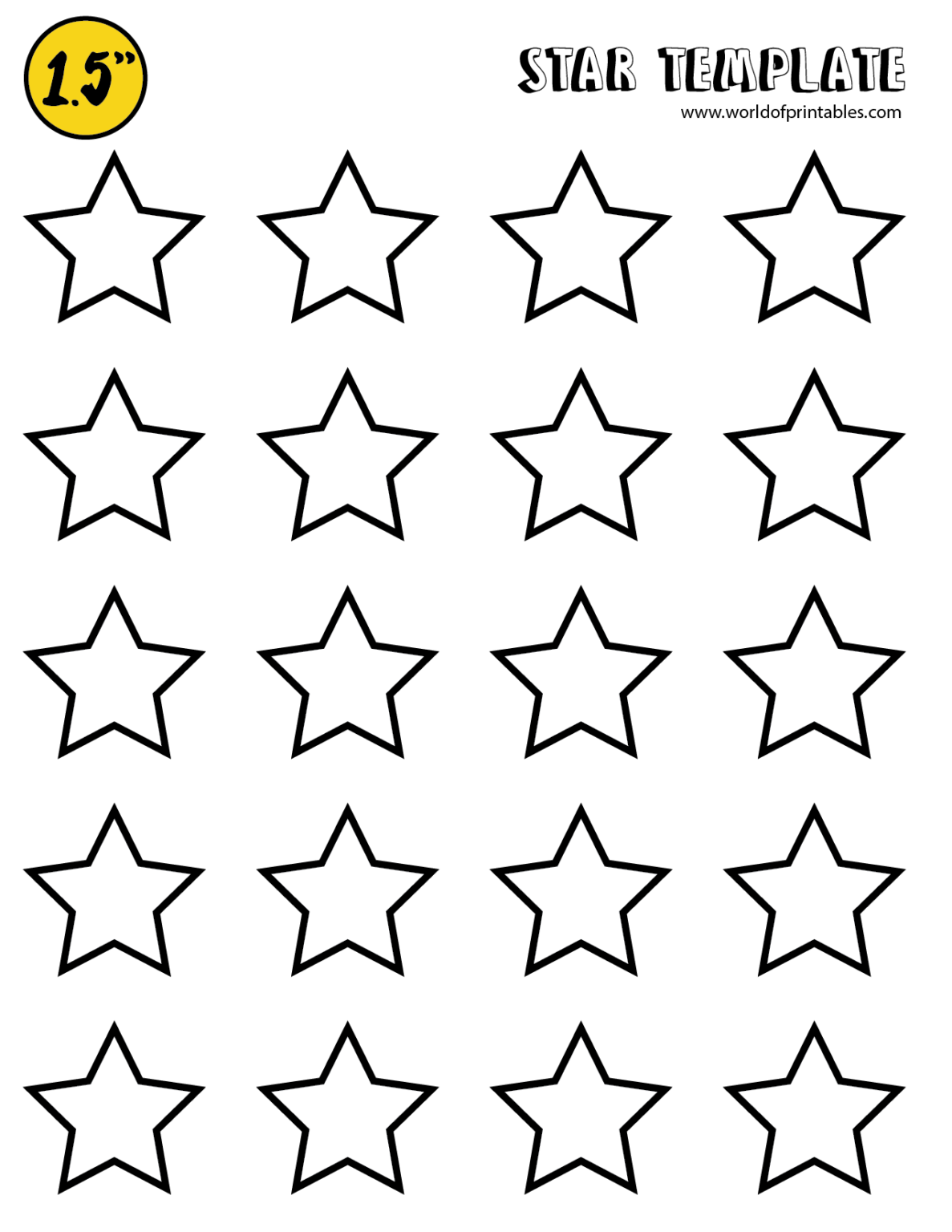 Free Star Template Printables - World of Printables