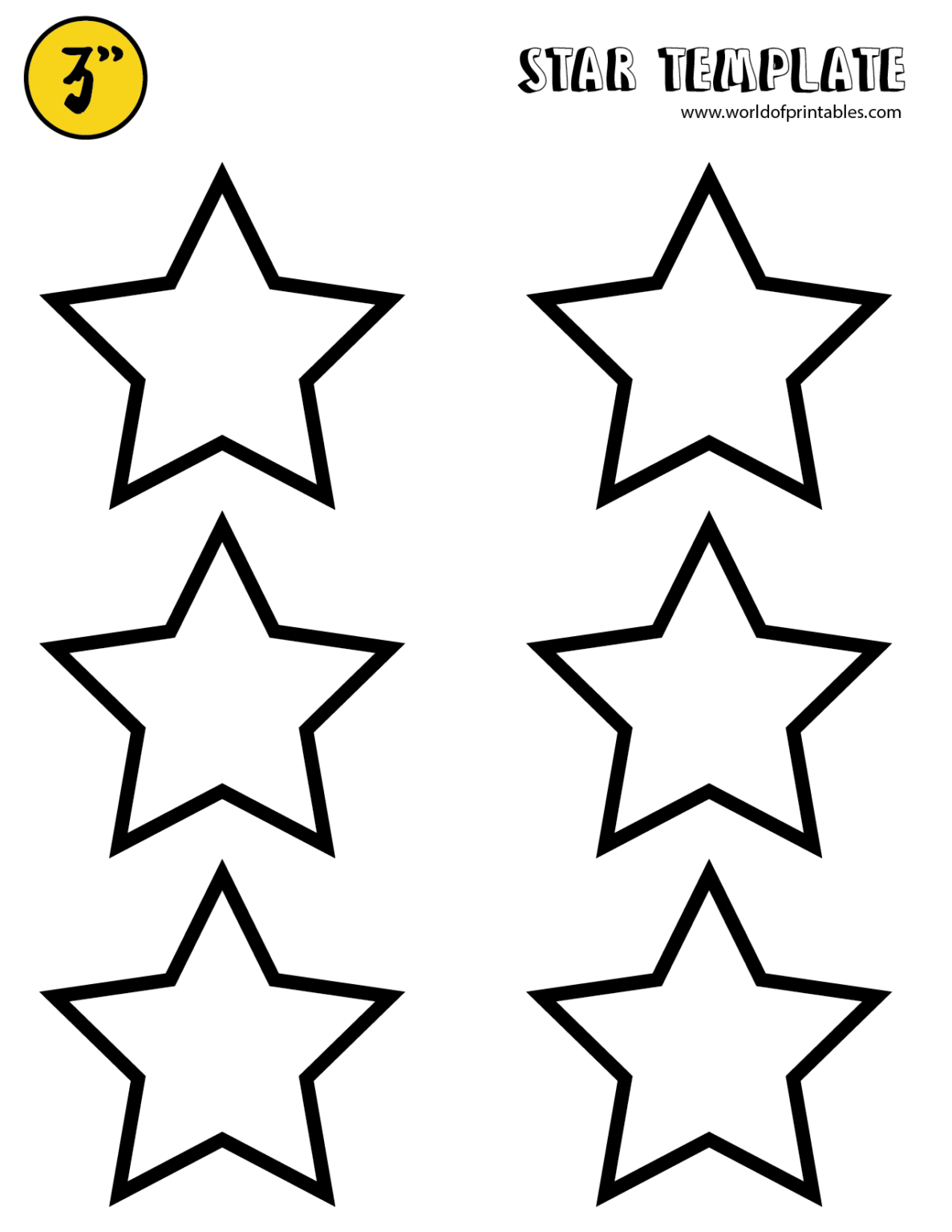 Free Star Template Printables - World of Printables