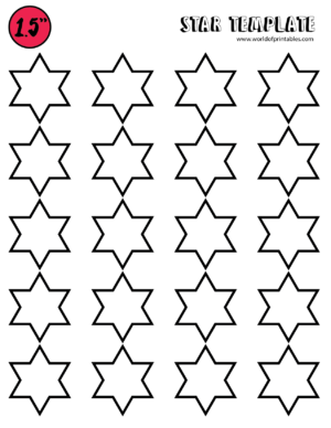 1 Inch Star Pattern Free Star Template Printables - World of Printables