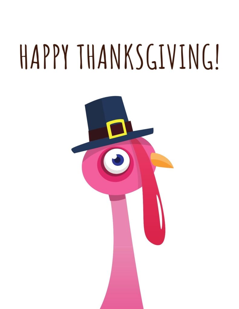 Thanksgiving Card - Happy Thanksgiving Turkey Bird
