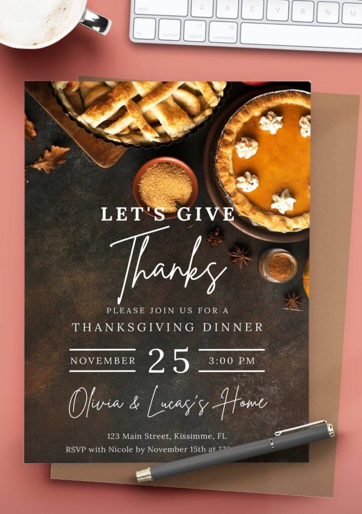 Thanksgiving Dinner Invitation