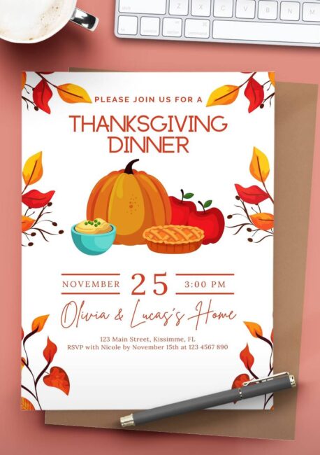 Thanksgiving Invitations - Customize &amp; Print For Free - World of Printables