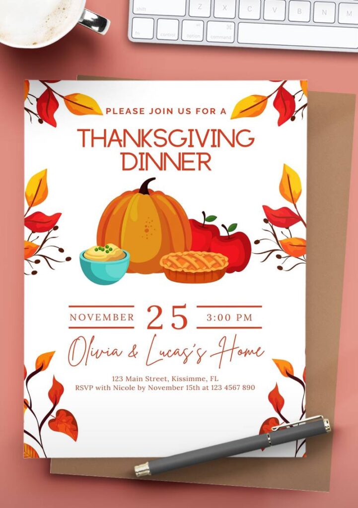 Thanksgiving Invitation Printable