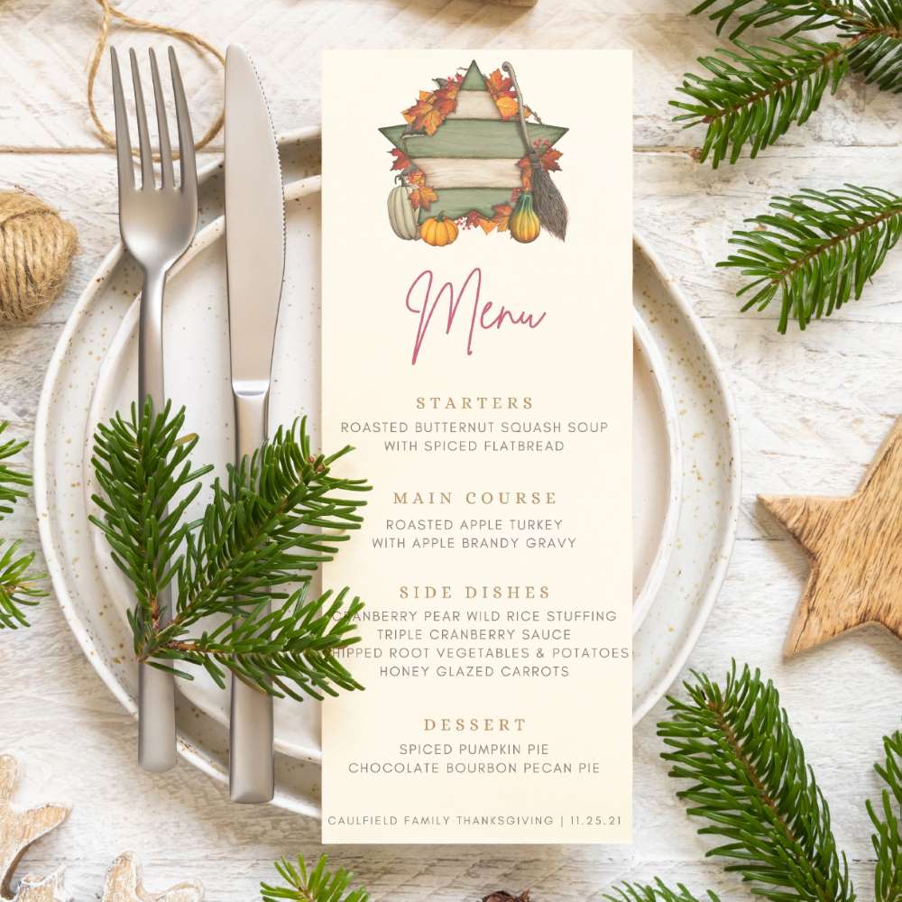 Thanksgiving Party Menu Template