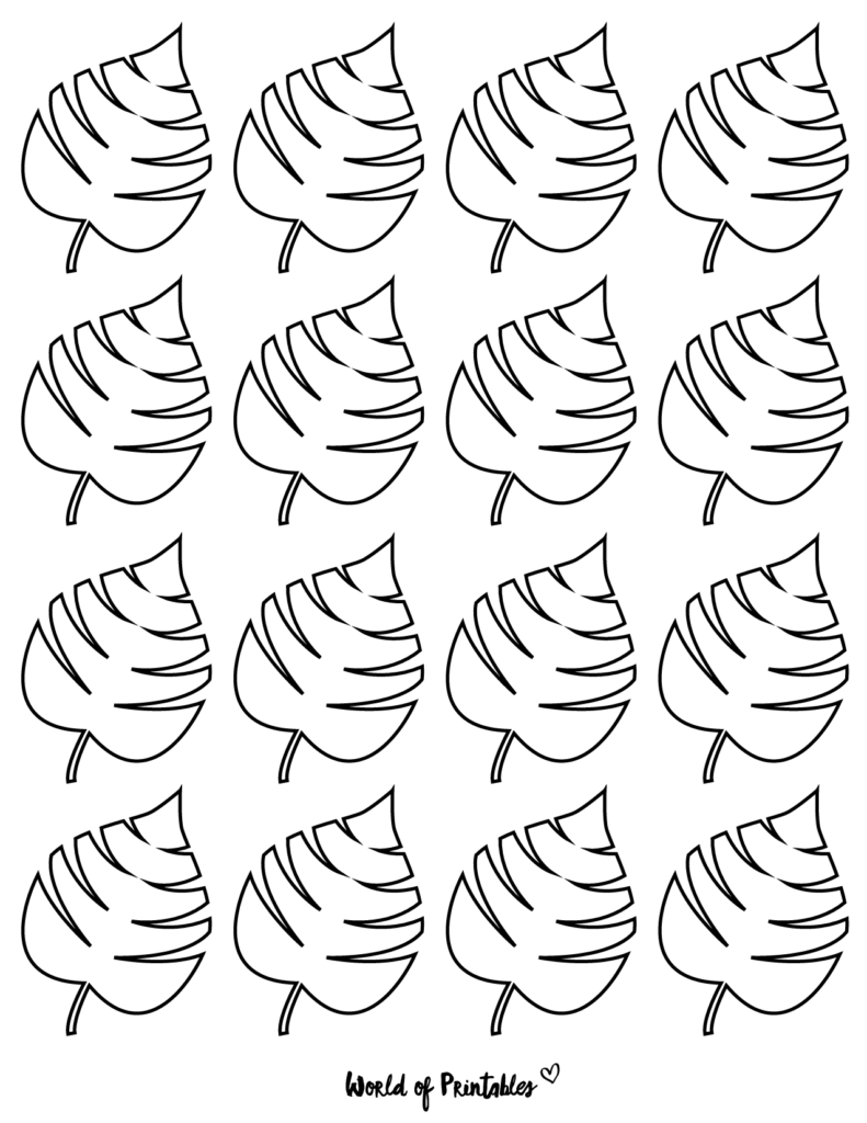 Tropical Leaf Template - Small