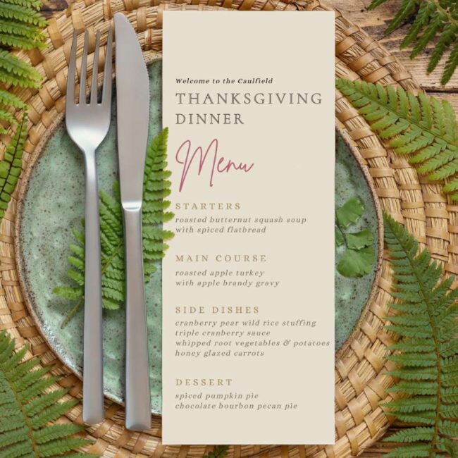 Thanksgiving Menu Template - 28 Styles to Customize &amp; Print For Free