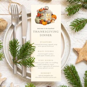Thanksgiving Menu Template - 28 Styles to Customize &amp; Print For Free