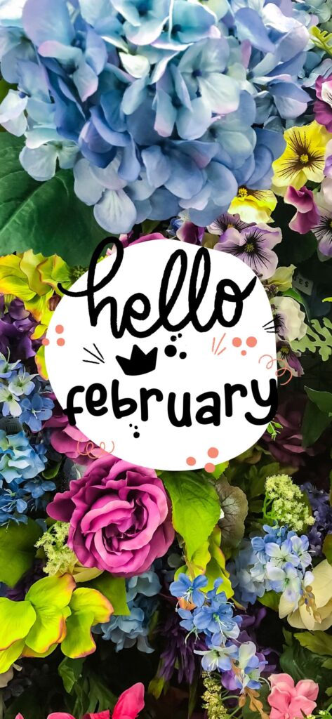 Colorful Flowers Wallpaper Hello February