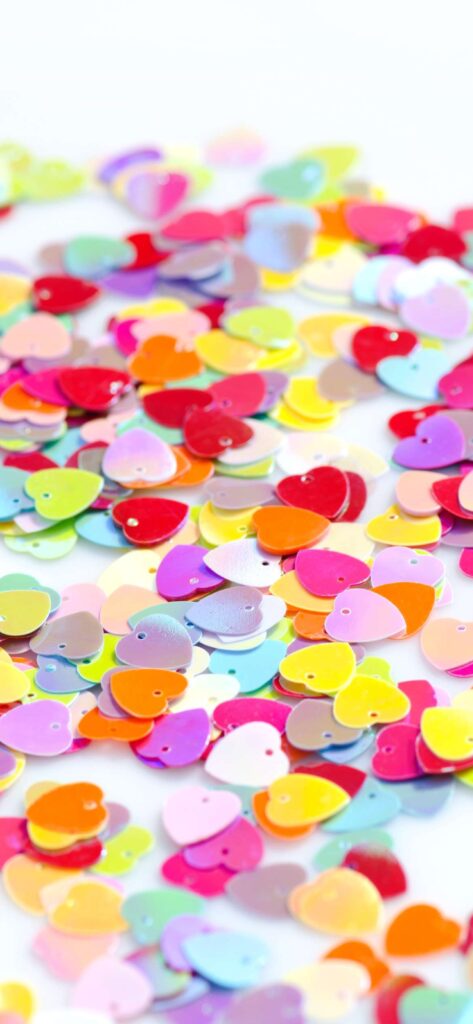 Heart Confetti Valentines Day Wallpaper